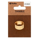 Наперсток "Кольцо", диаметр 17мм, сталь, золотистый, Tulip, SN-006e