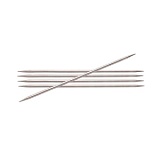 Спицы чулочные "Nova" 4мм/15см, латунь с гальваническим покрытием, серебристый, KnitPro, 10121