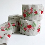 Купить недорого   Тесьма декоративная "Яблоки и голуби", ширина 50мм, Acufactum Ute Menze,  в интернет магазине Фэмили хоби