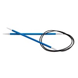 Спицы круговые "Zing" 4мм/100см, сапфировый (синий), KnitPro, 47159