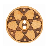 Пуговица, размер 18мм, дерево, Dill, 281186/18-12