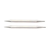 Спицы съемные "Nova cubics" 4мм/13, латунь, серебристый, 2шт в упаковке, KnitPro, 12321