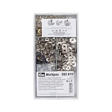 Крючки и штрипки,диаметр 13мм, латунь, серебристый/черный, 100шт в упаковке, Prym, 265815