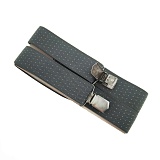 Подтяжки эксклюзивные 120см 35мм белые точки, серый цв. 944360