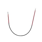 Спицы круговые укороченные асимметричные "Zing" 2мм/25см, длина спицы 7см и 4,5см, KnitPro, 47050