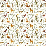 Ткань "Лесные животные", ширина 150см, Acufactum Ute Menze, 3523-650