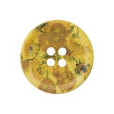 Пуговица с 4 отверстиями, размер 28мм, пластик, желтый, Union Knopf by Prym, U0453855028003801-10