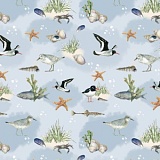 Ткань "Пляжная жизнь", ширина 145см, Acufactum Ute Menze, 3523-743