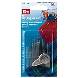 Набор игл ручных для шитья, вышивки и штопки – 49шт + нитевдеватель, сталь/алюминий, Prym, 128259