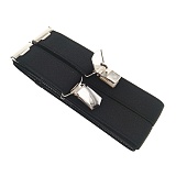 Подтяжки мужские стандарт M-L, 25мм/110см, черный, 80%полиэстер, 20%эластодин 944100