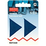 Термоаппликация "Треугольник, темно-синяя джинса" 35*25мм 925282