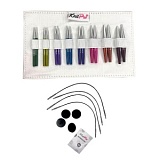 Набор "Mini" спиц съемных "Zing", длина 5см, 8 размеров, KnitPro, 47432