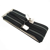 Подтяжки Sport 120см 35мм серые полоса, черный цв. 944552