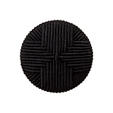 Пуговица на ножке, размер 25мм, пластик/ткань, черный, Union Knopf by Prym, U0453821025008001-6