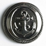 Пуговица, размер 18мм, пластик, серебристый, Dill, 210442/18-20