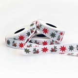 Купить недорого   Тесьма декоративная "Малиновка и рождественские звезды", ширина 20мм, Acufactum,  в интернет магазине Фэмили хоби