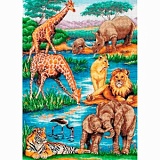 Купить недорого   Набор для вышивания Maia "African Wildlife" 42*29см, MEZ Венгрия, 5678000-01212  в интернет магазине Фэмили хобби