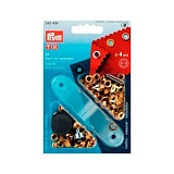 Люверсы, внутренний диаметр 4мм, латунь, золотистый, 50шт в упаковке, Prym, 542408