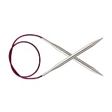 Спицы круговые "Nova" 6мм/60см, латунь с гальваническим покрытием, серебристый, KnitPro, 11326