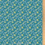 Ткань "Звезды и елки", ширина 145см, 100% хлопок, Acufactum, 3523-861