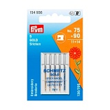 Набор игл для швейных машин с плоской колбой 130/705 H-ET для вышивки, Prym, 154936