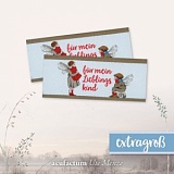 Этикетка тканая "Fur mein Lieblingskindt" 30*55мм, Acufactum Ute Menze, 35355