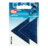 Термоаппликация "Треугольники" 60*40мм, большие, темный джинс 925470