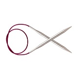 Спицы круговые "Nova" 4мм/60см, латунь с гальваническим покрытием, серебристый, KnitPro, 11322