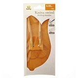 Спицы круговые укороченные "Knina Swivel" 6,5мм/40см, бамбук, натуральный, Tulip, KS-400650