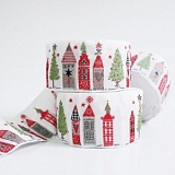 Купить недорого   Тесьма декоративная "Рождественский город", ширина 50мм, Acufactum Ute Menze,  в интернет магазине Фэмили хоби