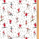 Ткань "Зимние рождественские виды спорта", ширина 145см, 100% хлопок, Acufactum Ute Menze, 3523-916
