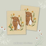 Заплатка "Теленок и утка" 50*40мм, 100% полиэстер, Acufactum, 35389