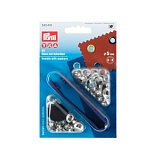 Люверсы, внутренний диаметр 5мм, латунь, серебристый, 40шт в упаковке, Prym, 542410