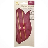 Спицы круговые с поворотным тросиком "Knina Swivel" 3мм/80см, бамбук, Tulip, KS-800300