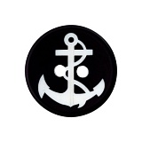 Пуговица "Якорь" с 2 отверстиями, размер 15мм, пластик, Union Knopf by Prym, U0451688015008001-25