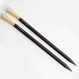 Спицы прямые "Lantern Moon" 6,5мм/25см, эбеновое дерево, черный, 2шт в упаковке, KnitPro, 350170