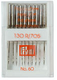 Иглы д/швейных машин с плоской колбой, №60, 10шт в пенале 151541