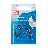 Булавки для крепления подмышечников, длина 19мм, латунь нержавеющая, серебристый, Prym, 071369