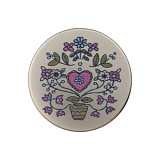 Пуговица на ножке, размер 15мм, металл, вересковый, Union Knopf by Prym, U0453626015005601-20