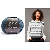 Verona /Верона/ пряжа Lamana (50% шерсть мериноса сверхтонкая, 30% шелк, 20% кашемир), 10*25г/180м