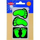 Набор аппликаций, самоклеящиеся, светоотражающие "Следы" 5см - 2шт и 3,5см - 2шт, Kleiber, 611-43