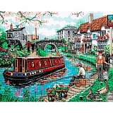 Купить недорого   Набор для вышивания Anchor "Country Canal " 25*31см, MEZ Венгрия, PCE936  в интернет магазине Фэмили хобби