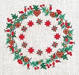 Купить недорого   Набор для вышивания "Рождественский венок со звездами" 15*15см, Acufactum Ute Menze, 2148  в интернет магазине Фэмили хобби