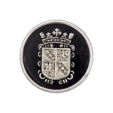 Пуговица на ножке, размер 22мм, металл/пластик, черный, Union Knopf by Prym, U0450704022080101-20