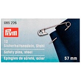 Булавки английские со спиралью, длина 57мм, сталь с защитой от коррозии, серебристый, Prym, 085226