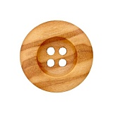 Пуговица с 4 отверстиями, размер 18мм, дерево, бежевый, Union Knopf by Prym, U0026882018001601-30